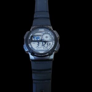 Casio Black and Silver Illuminator Watch